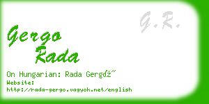 gergo rada business card